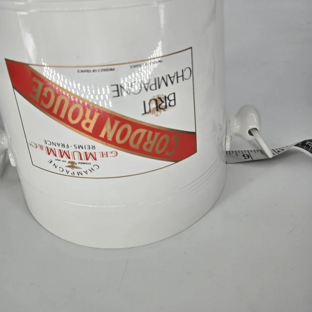 G.H. Mumm Cordon Rouge Champagne Ice Bucket White‎ Metal Barware France